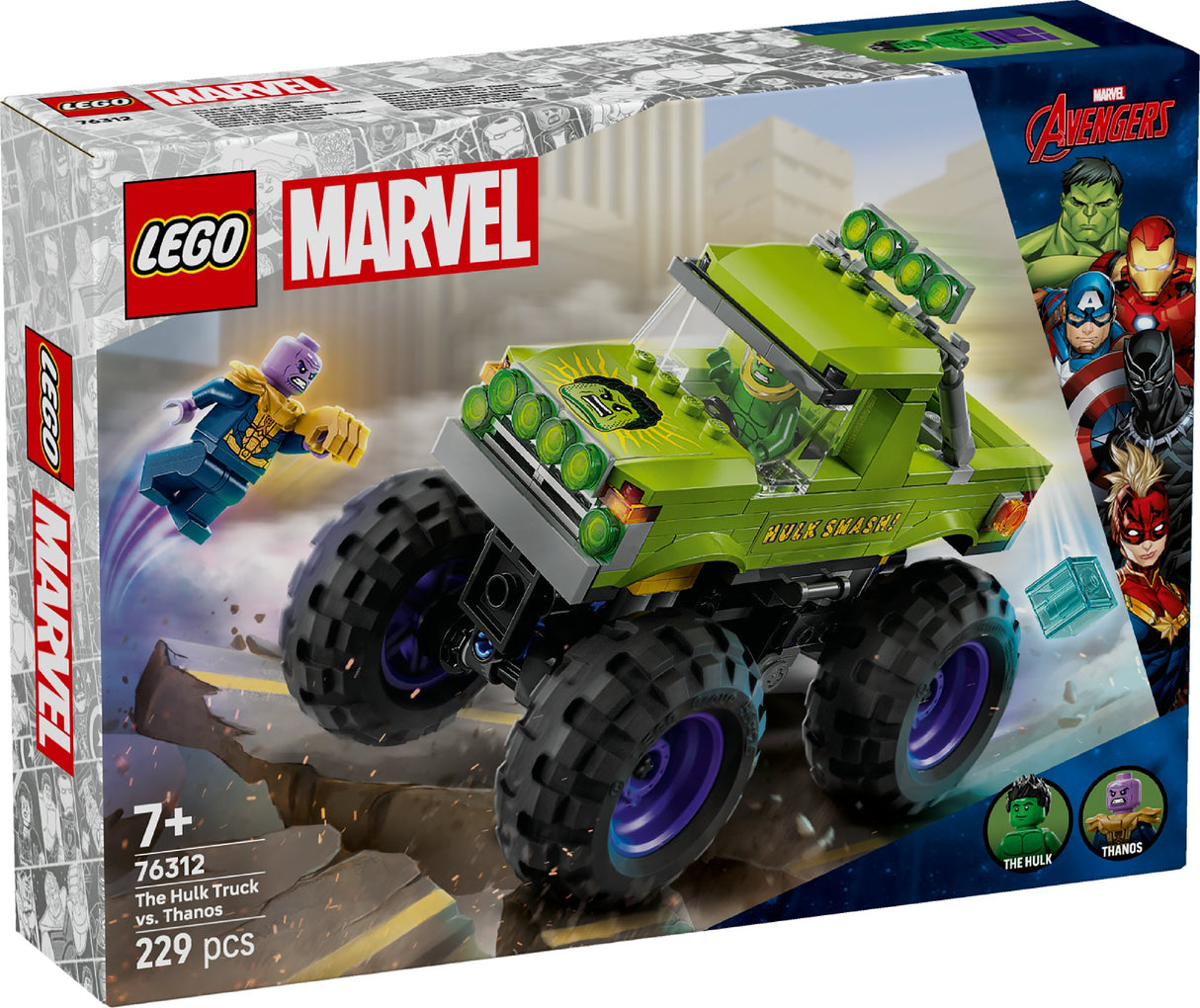 LEGO MARVEL THE HULK TRUCK VS. THANOS 76312 AGE:7+