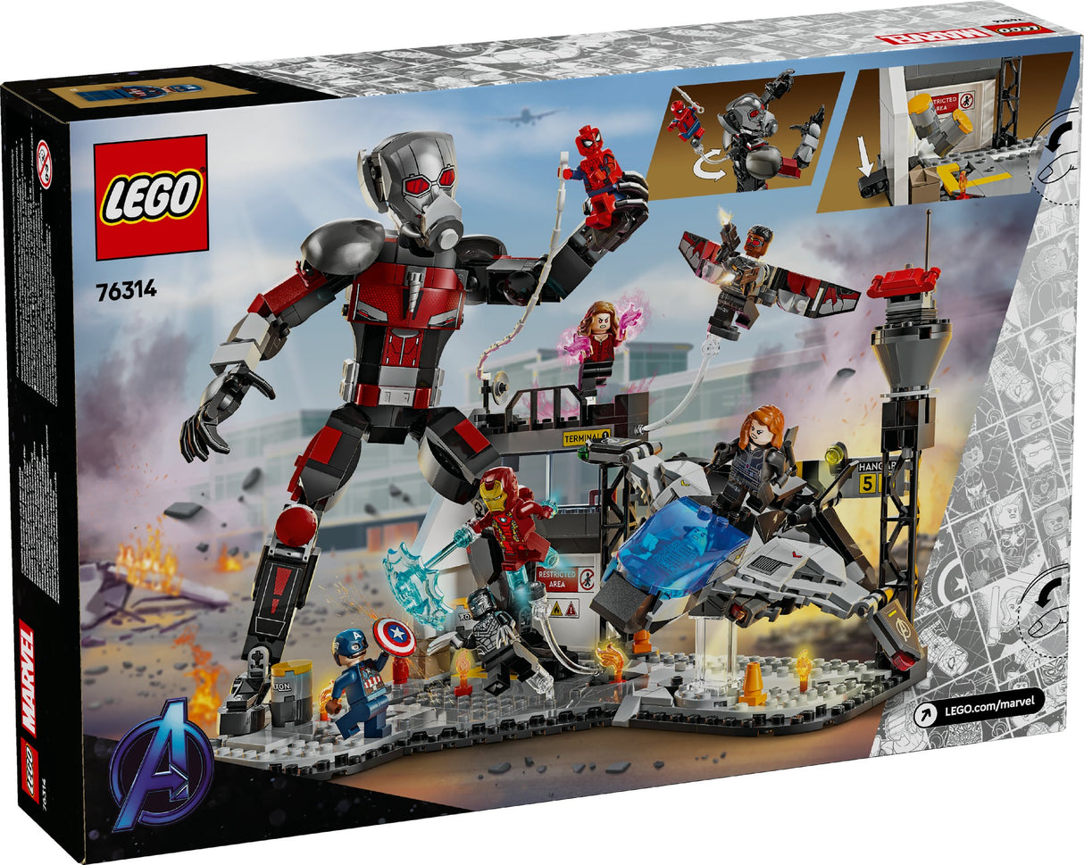 LEGO MARVEL CAPTAIN AMERICA: CIVIL WAR ACTION BATTLE 76314 AGE: 10+