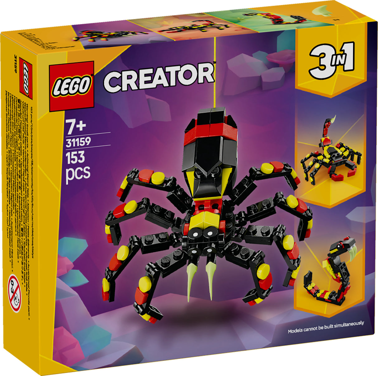 LEGO CREATOR 3-IN-1 WILD ANIMALS: SURPRISING SPIDER 31159 AGE: 7+