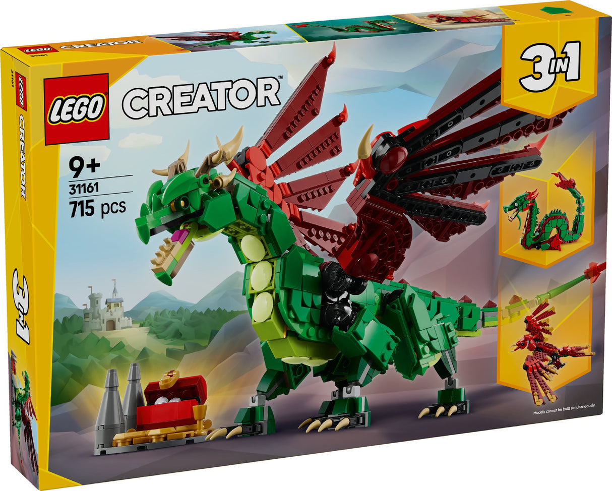 LEGO CREATOR 3-IN-1 MEDIEVAL DRAGON 31161 AGE:9+