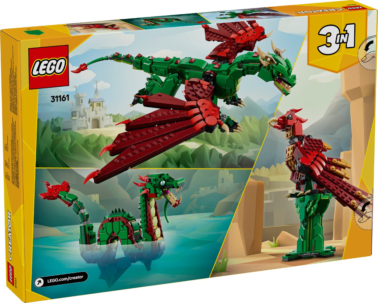LEGO CREATOR 3-IN-1 MEDIEVAL DRAGON 31161 AGE:9+