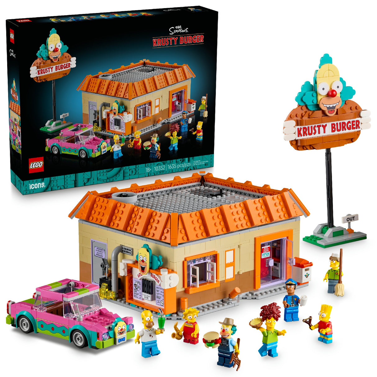 LEGO ICONS THE SIMPSONS KRUSTY BURGER 10352 AGE: 18+