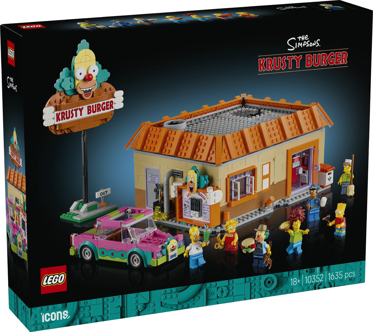 LEGO ICONS THE SIMPSONS KRUSTY BURGER 10352 AGE: 18+