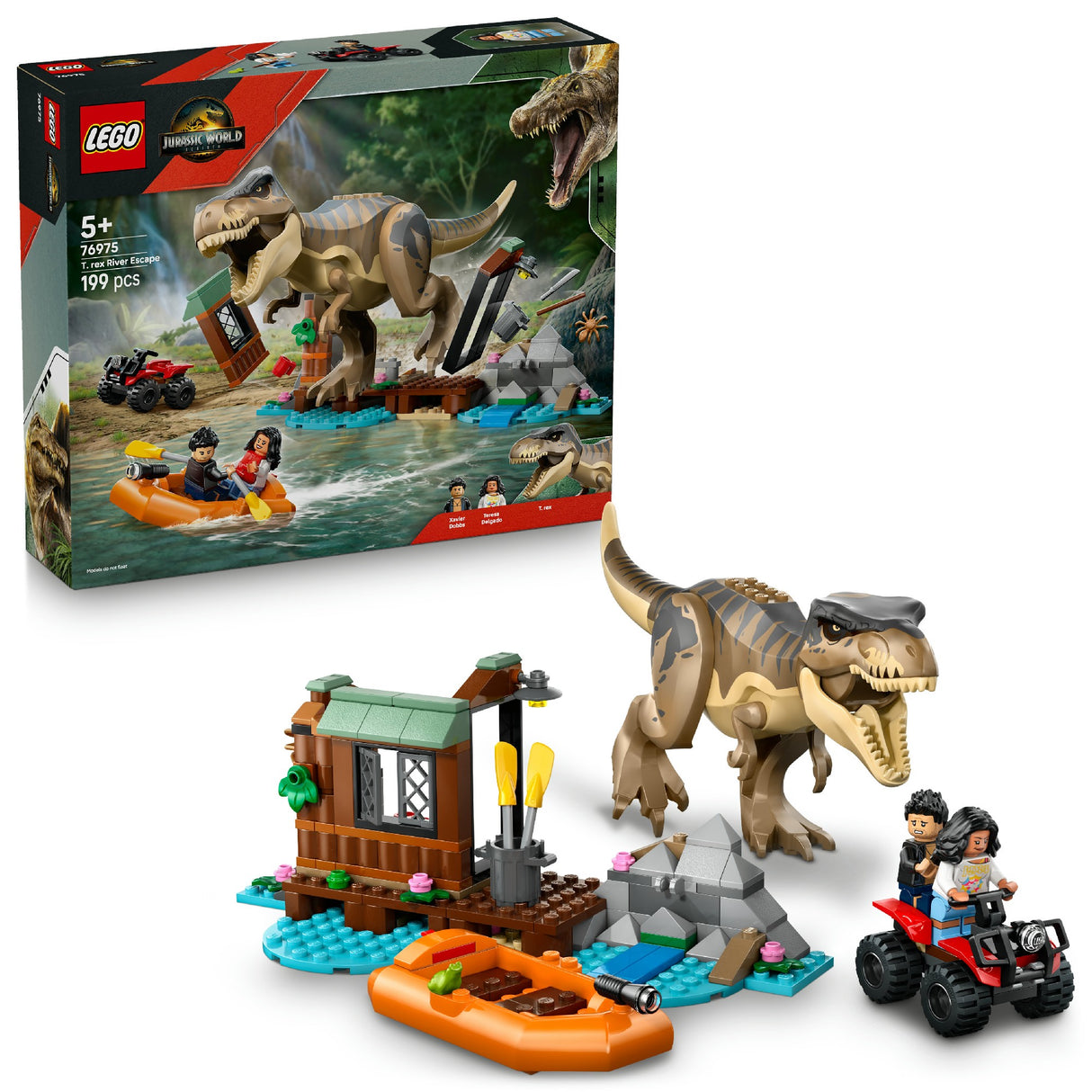 LEGO Jurassic World T. rex River Escape 76975 Age: 5+