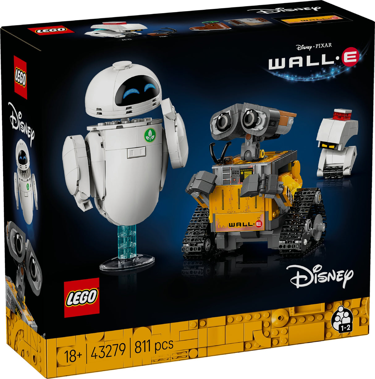 LEGO Disney Pixar WALL-E and EVE 43279 Age: 18+