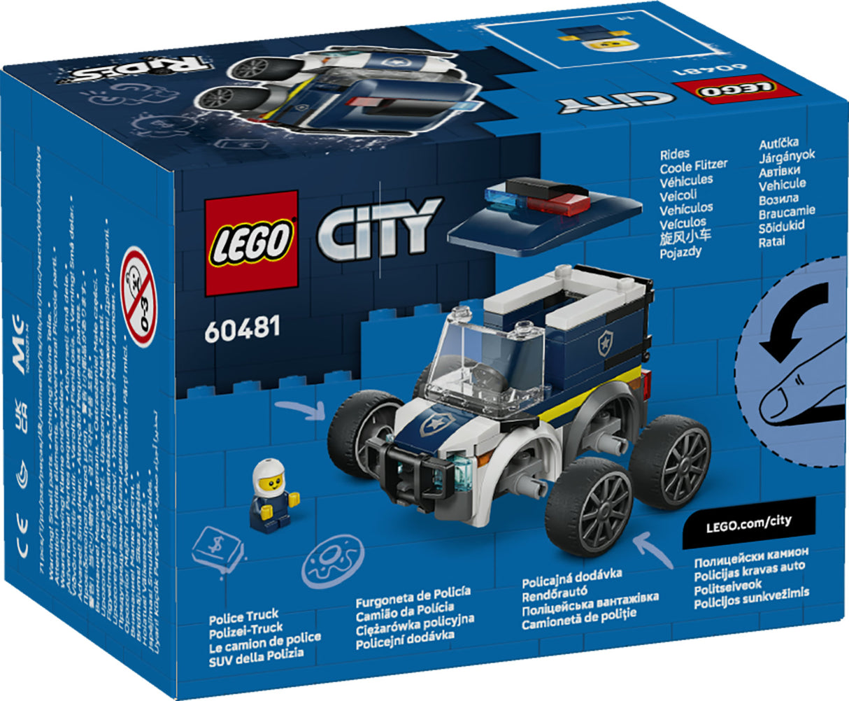 LEGO CITY RIDES – POLICE TRUCK 60481 AGE: 5+