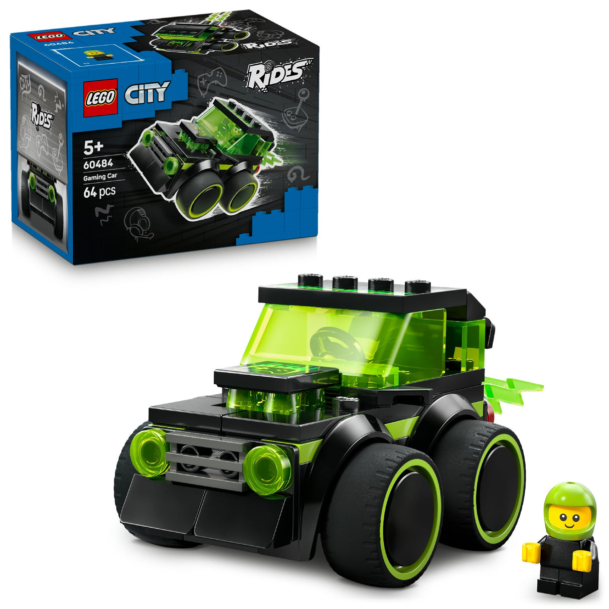 LEGO CITY RIDES – GAMING RACE CAR 60484 AGE: 5+