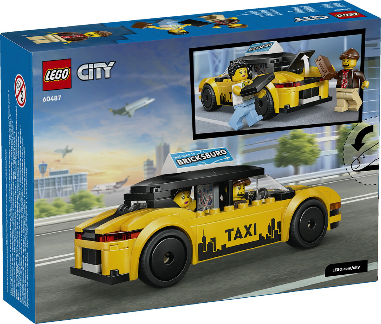 LEGO CITY YELLOW TAXI 60487 AGE: 5+