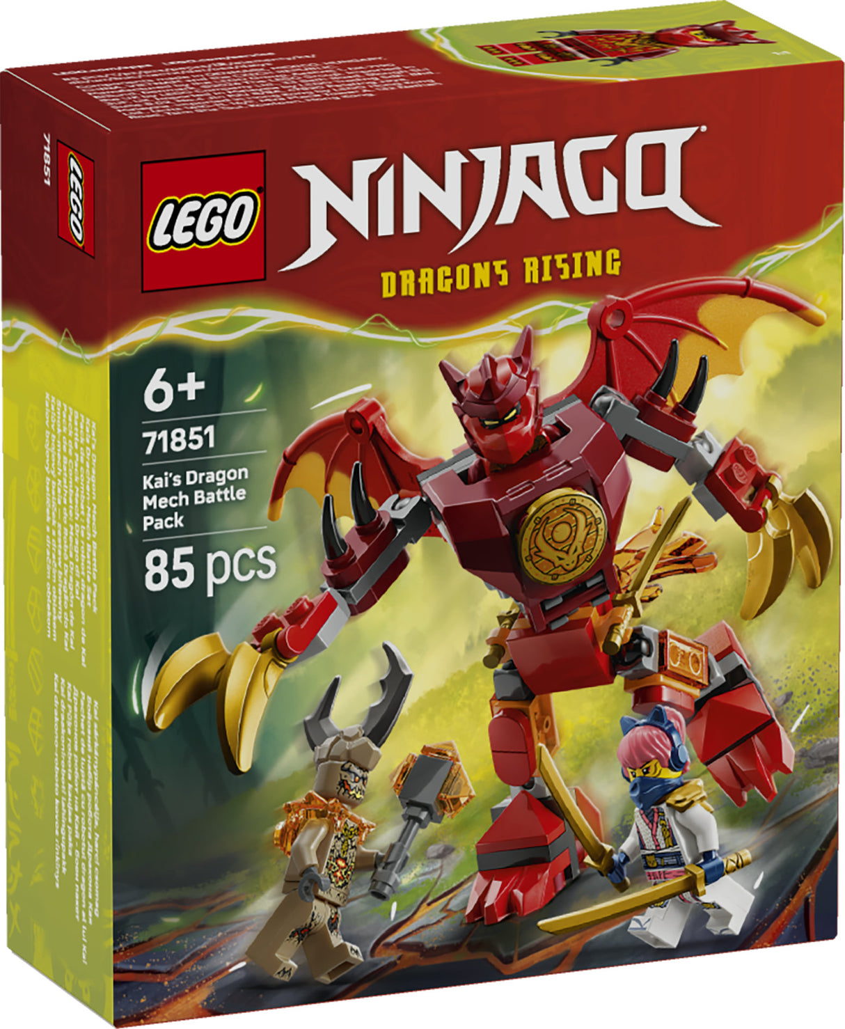 LEGO NINJAGO KAI'S DRAGON MECH BATTLE PACK 71851 AGE: 6+
