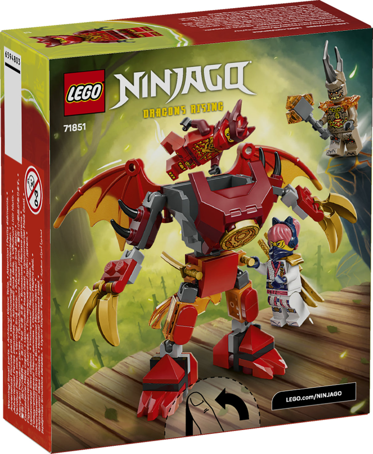LEGO NINJAGO KAI'S DRAGON MECH BATTLE PACK 71851 AGE: 6+