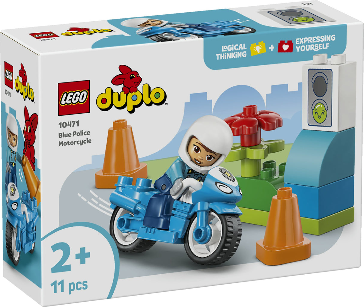 LEGO DUPLO BLUE POLICE MOTORCYCLE 10471 AGE: 2+
