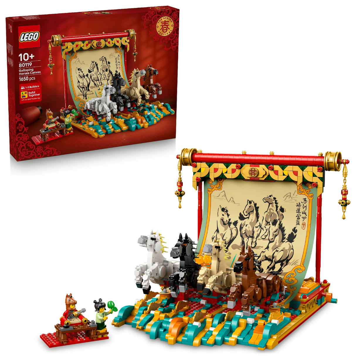 Lego Spring Festival Galloping Horsers Canvas 80119 Age: 10+