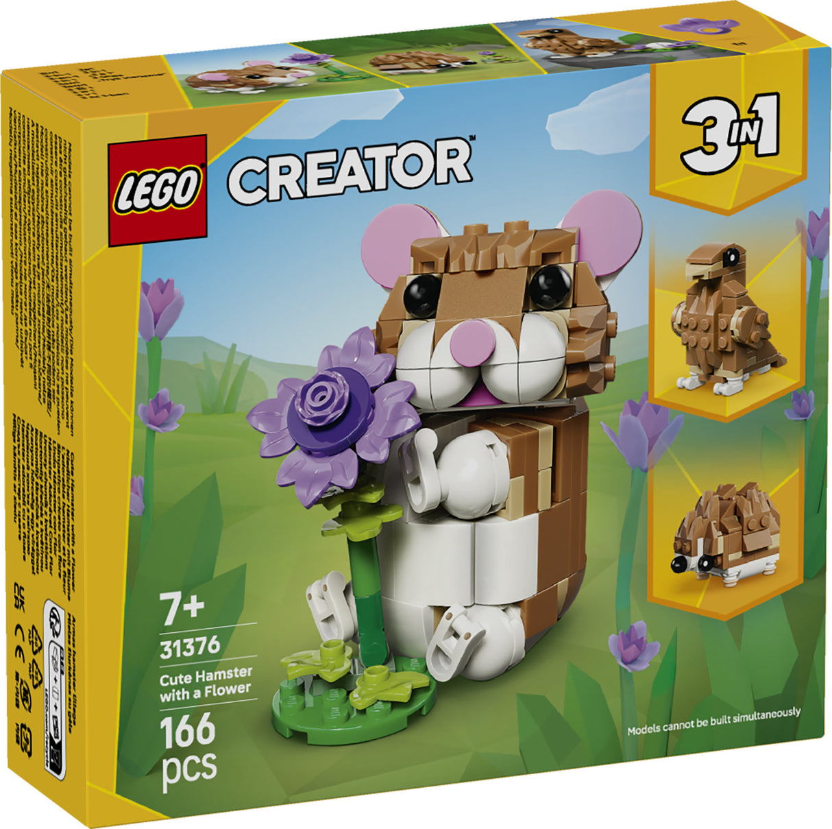 LEGO CREATOR CUTE HAMSTER WITH A FLOWER 31376 AGE: 7+