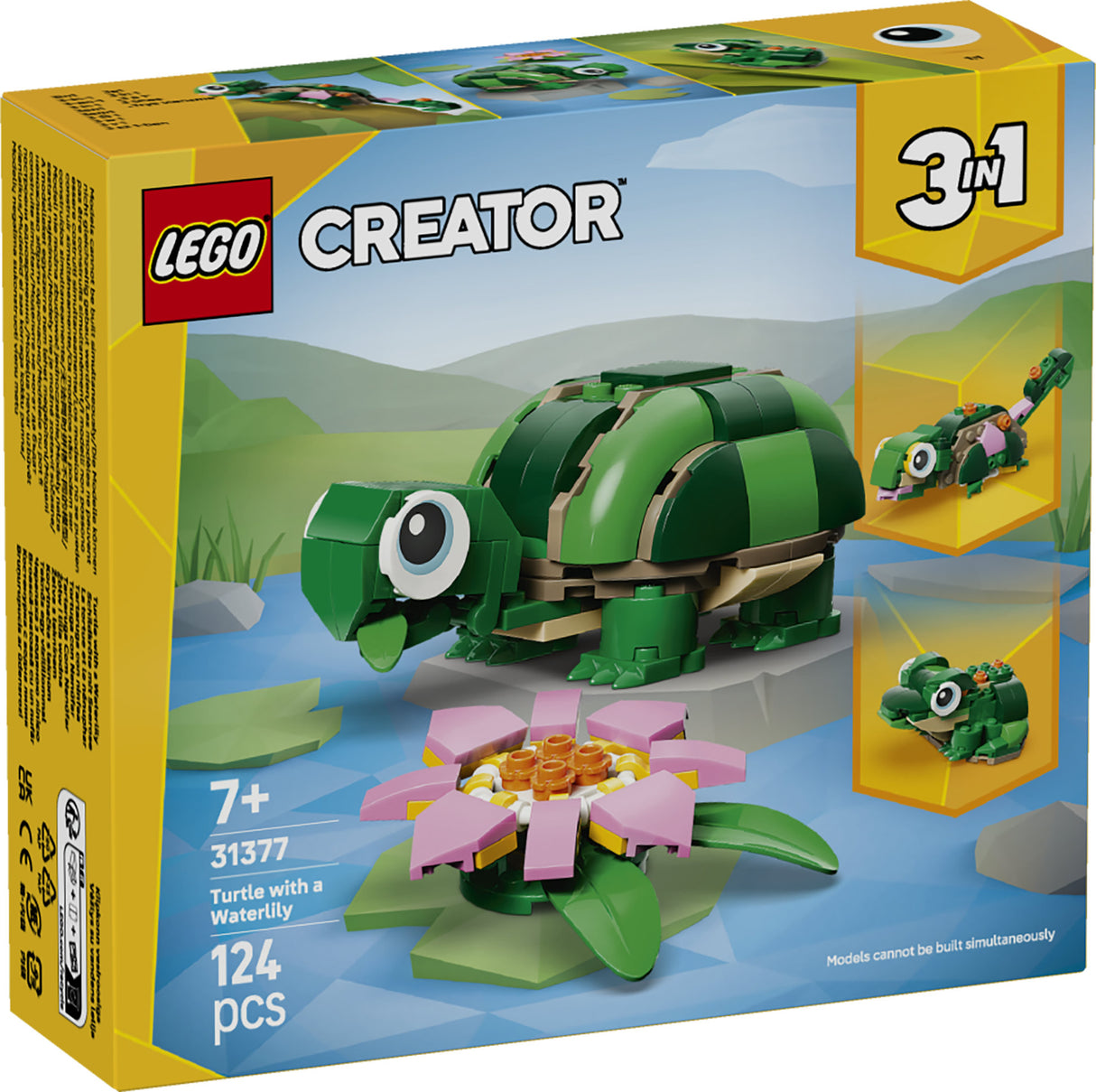 LEGO CREATOR TURTLE WITH A WATER LILY FLOWER 31377 AGE: 7+