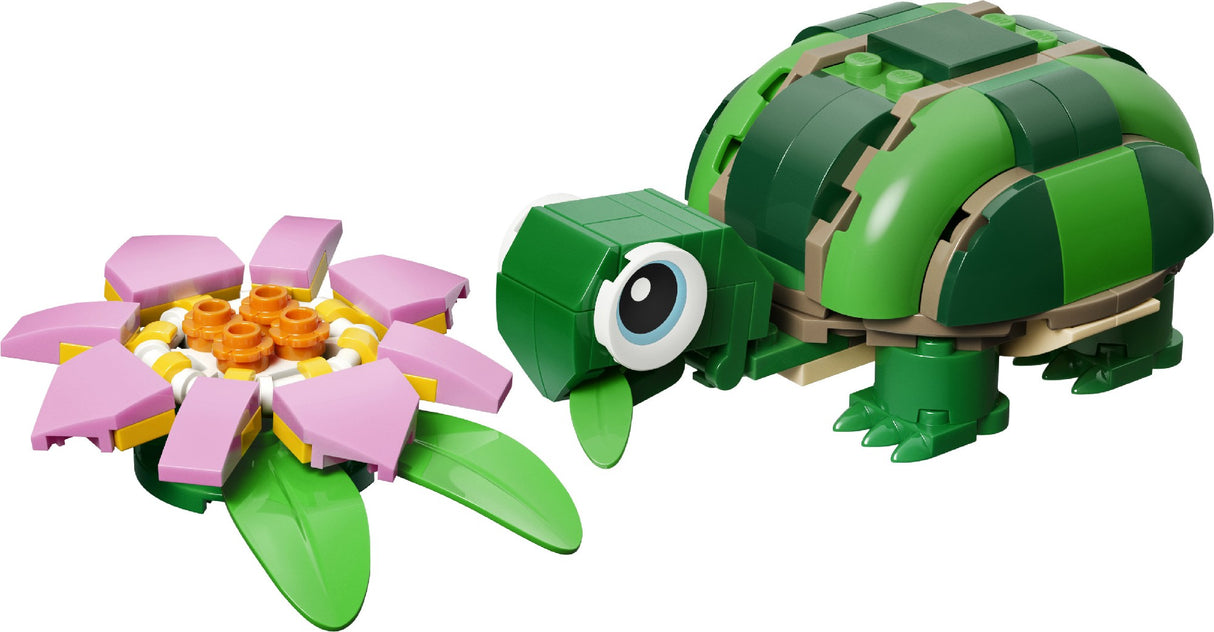 LEGO CREATOR TURTLE WITH A WATER LILY FLOWER 31377 AGE: 7+