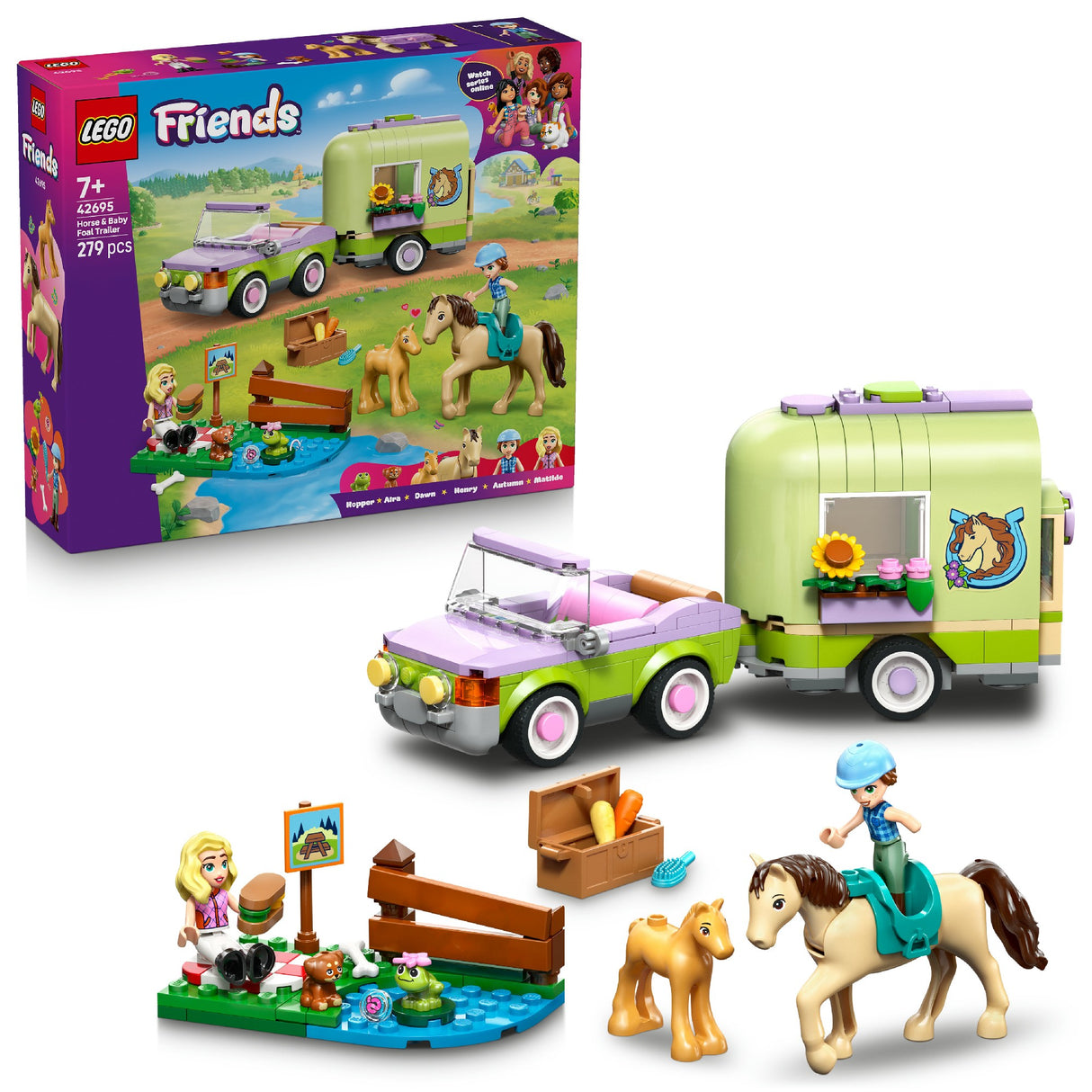 LEGO LEGO FRIENDS HORSE & BABY FOAL TRAILER 42695 AGE: 7+