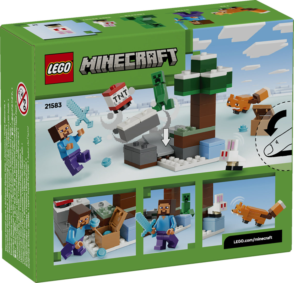 LEGO MINECRAFT STEVE'S TAIGA ADVENTURE 21583 AGE: 6+
