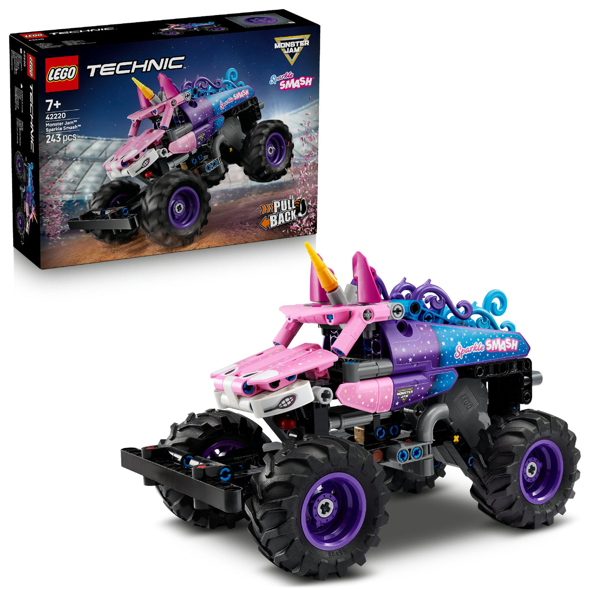 LEGO TECHNIC MONSTER JAM™ SPARKLE SMASH™ PULL-BACK 42220 AGE: 7+