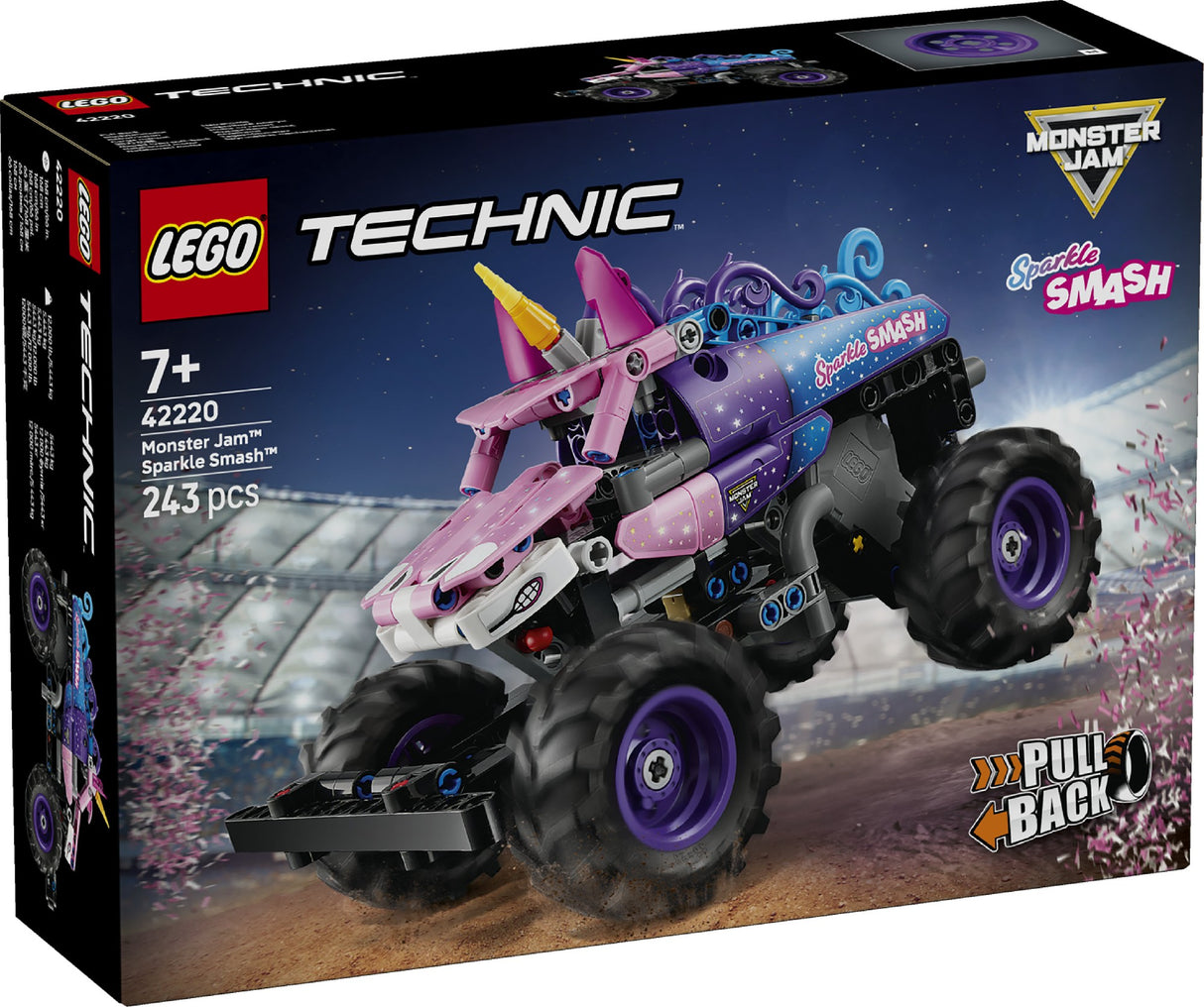 LEGO TECHNIC MONSTER JAM™ SPARKLE SMASH™ PULL-BACK 42220 AGE: 7+