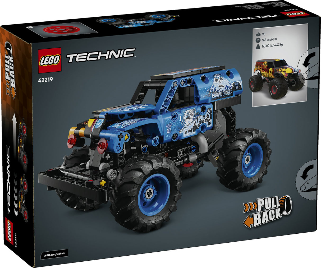LEGO TECHNIC MONSTER JAM™ GRAVE DIGGER™ FIRE AND ICE 42219 AGE: 7+