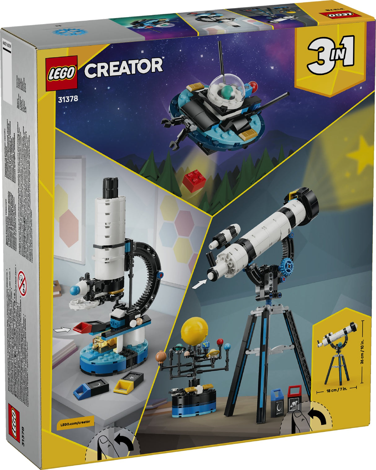 LEGO CREATOR SPACE EXPLORATION TELESCOPE 31378 AGE: 8+