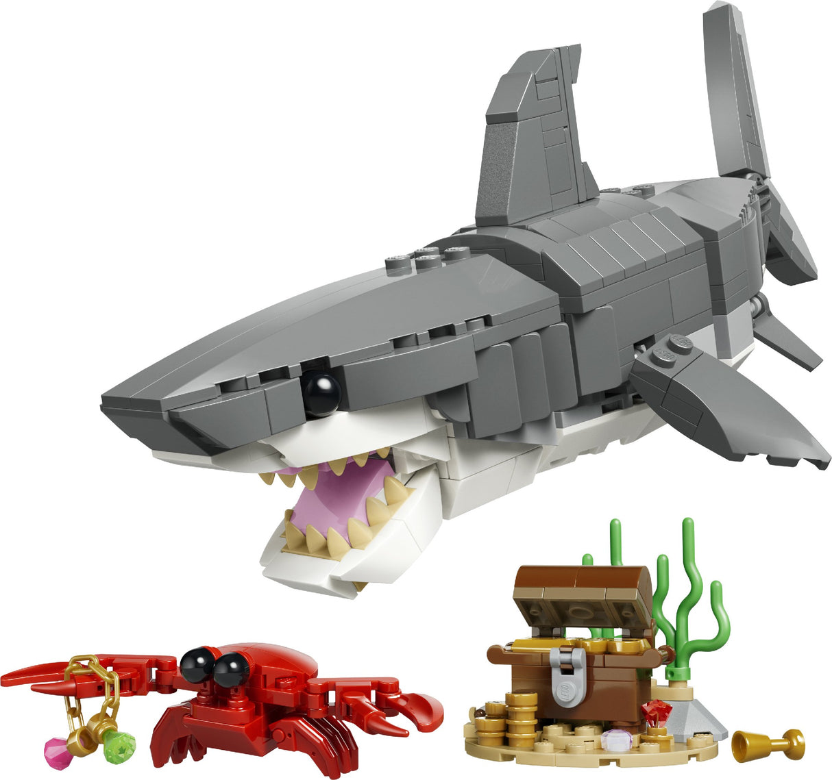 LEGO CREATOR FIERCE SHARK WITH A TREASURE CHEST 31381 AGE: 8+