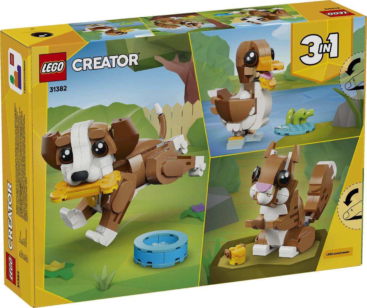 LEGO CREATOR CUTE ANIMALS: PLAYFUL PUPPY DOG 31382 AGE: 8+