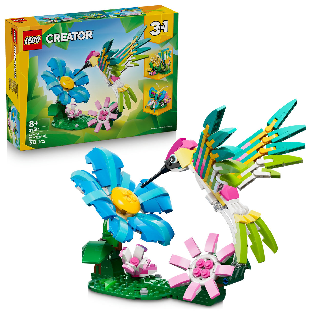 LEGO CREATOR WILD ANIMALS: COLORFUL HUMMINGBIRD 31384 AGE: 8+