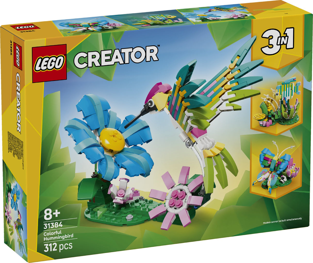 LEGO CREATOR WILD ANIMALS: COLORFUL HUMMINGBIRD 31384 AGE: 8+