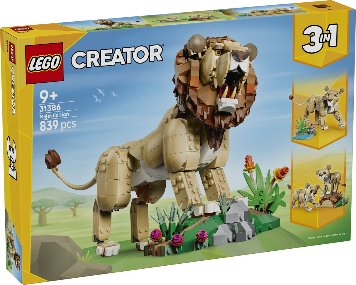 LEGO 31386 LEGO CREATOR WILD ANIMALS - MAJESTIC LION AGE: 9+