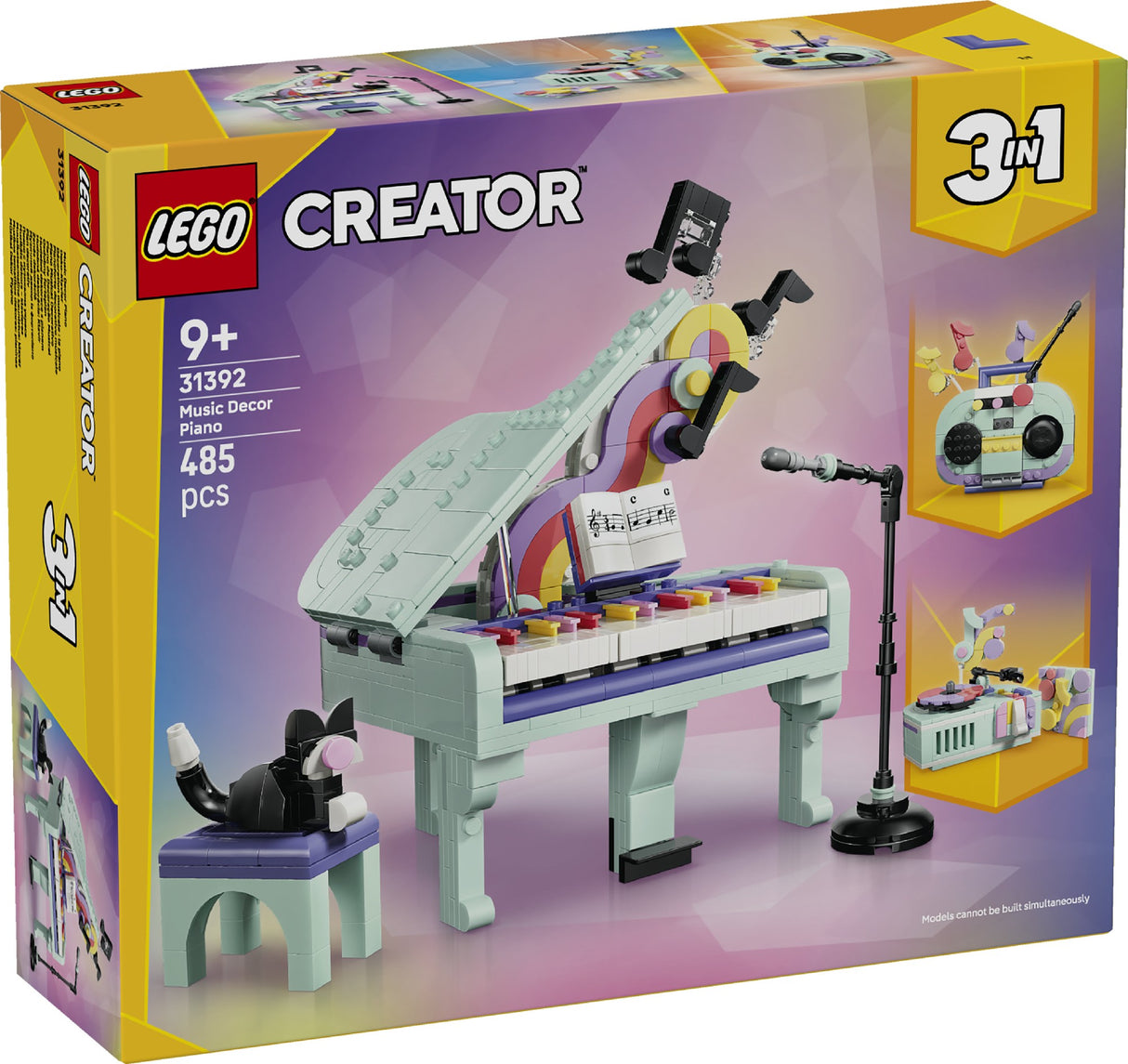 LEGO 31392 LEGO CREATOR MUSIC DECOR PIANO WITH CAT AGE: 9+
