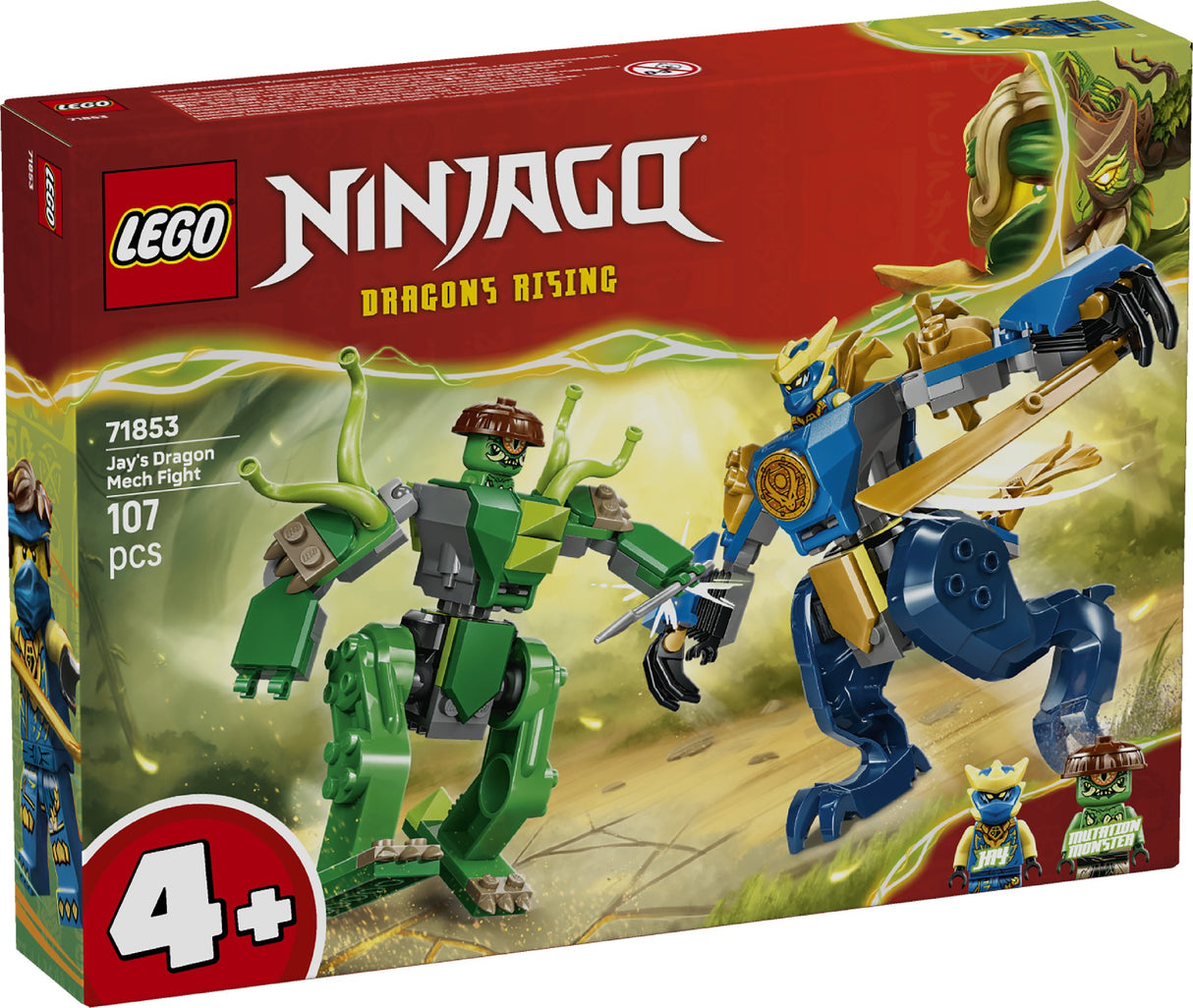 LEGO NINJAGO JAY'S DRAGON MECH FIGHT 71853 AGE: 4+