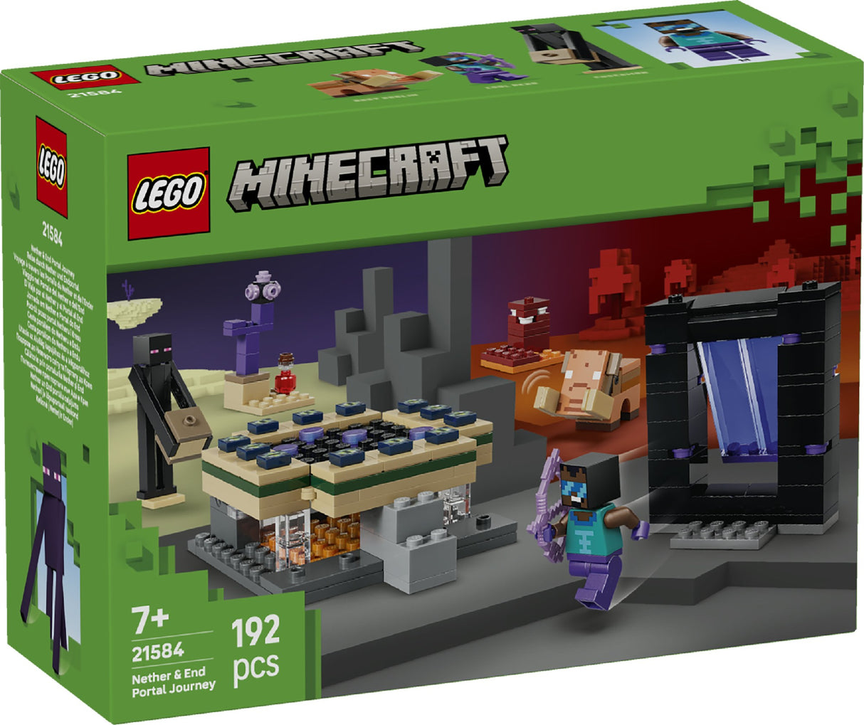 LEGO MINECRAFT NETHER & END PORTAL JOURNEY 21584 AGE: 7+