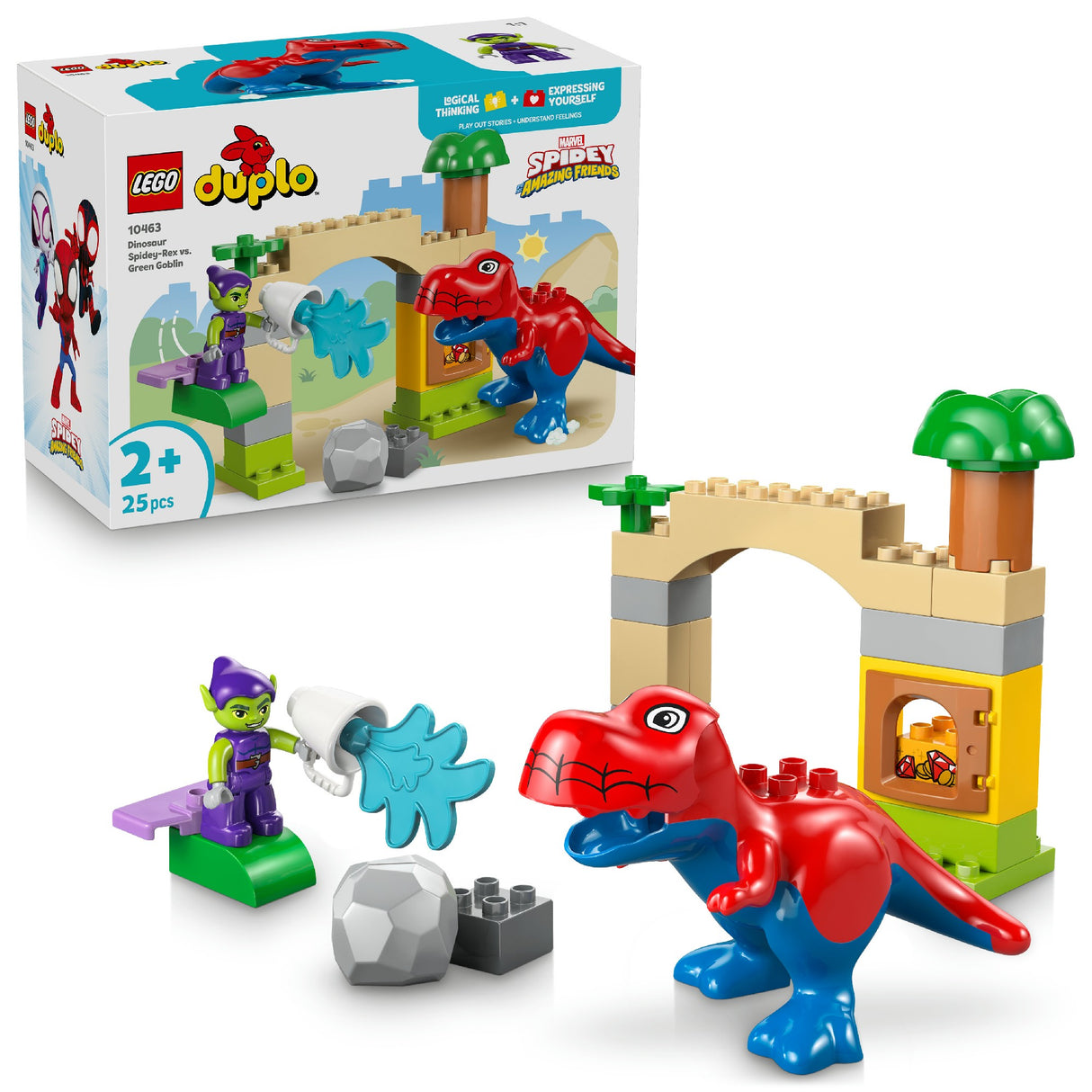 LEGO DUPLO DINOSAUR SPIDEY-REX VS. GREEN GOBLIN 10463 AGE: 2+