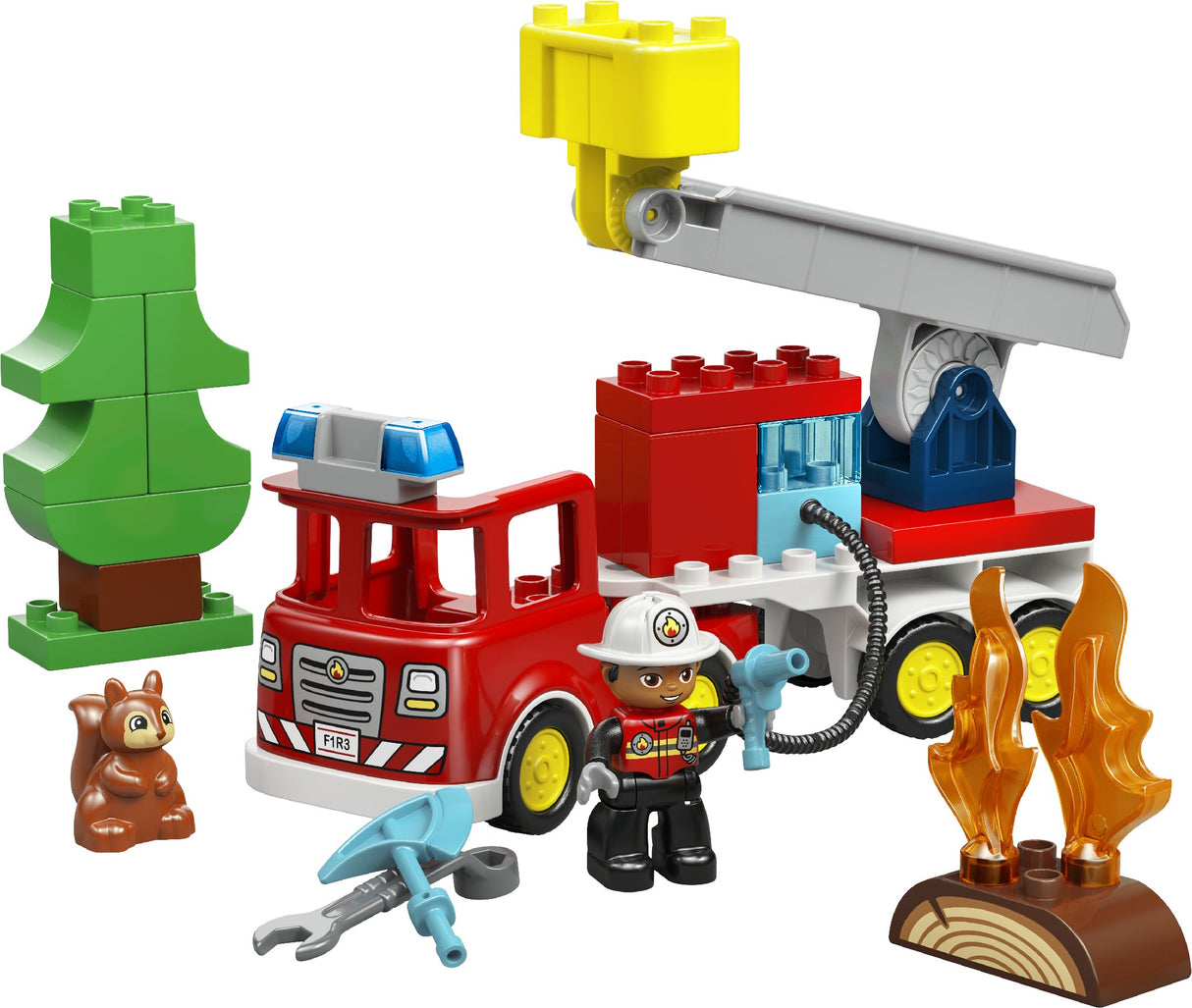 LEGO DUPLO FIRE TRUCK WITH HOSE AND FIREFIGHTER 10473 AGE: 2+