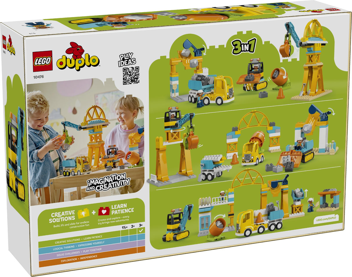 LEGO DUPLO 3 IN 1 CONSTRUCTION SITE AND VEHICLES 10476 AGE: 3+