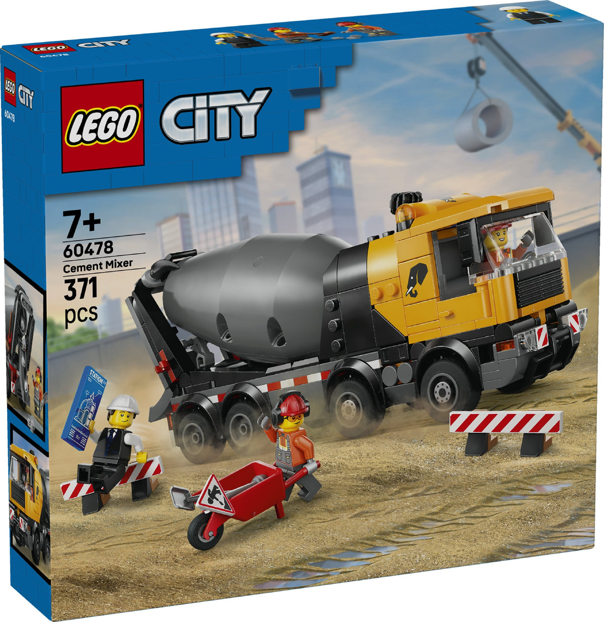 LEGO CITY CEMENT MIXER 60478 AGE: 7+