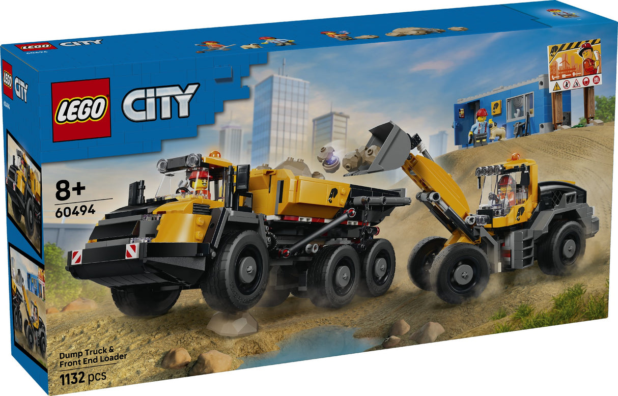 LEGO 60494 CITY DUMP TRUCK & FRONT END LOADER AGE: 8+