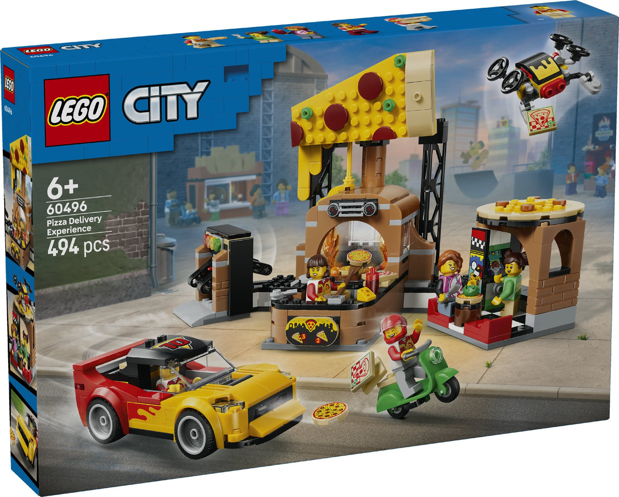 LEGO 60496 CITY PIZZA DELIVERY EXPERIENCE WITH VEHICLES AGE: 6+