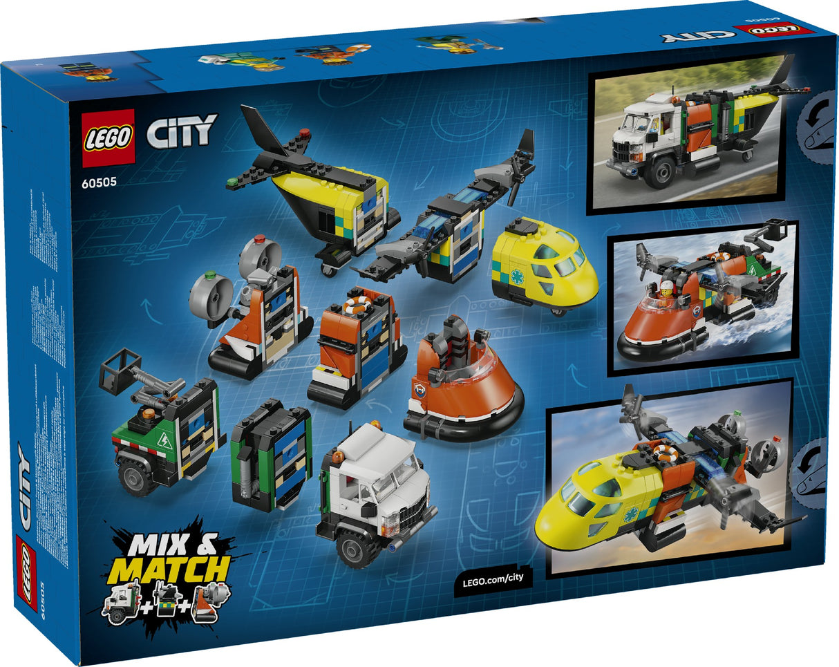 LEGO CITY AIRPLANE, SERVICE TRUCK & HOVERCRAFT REM 60505 AGE: 7+
