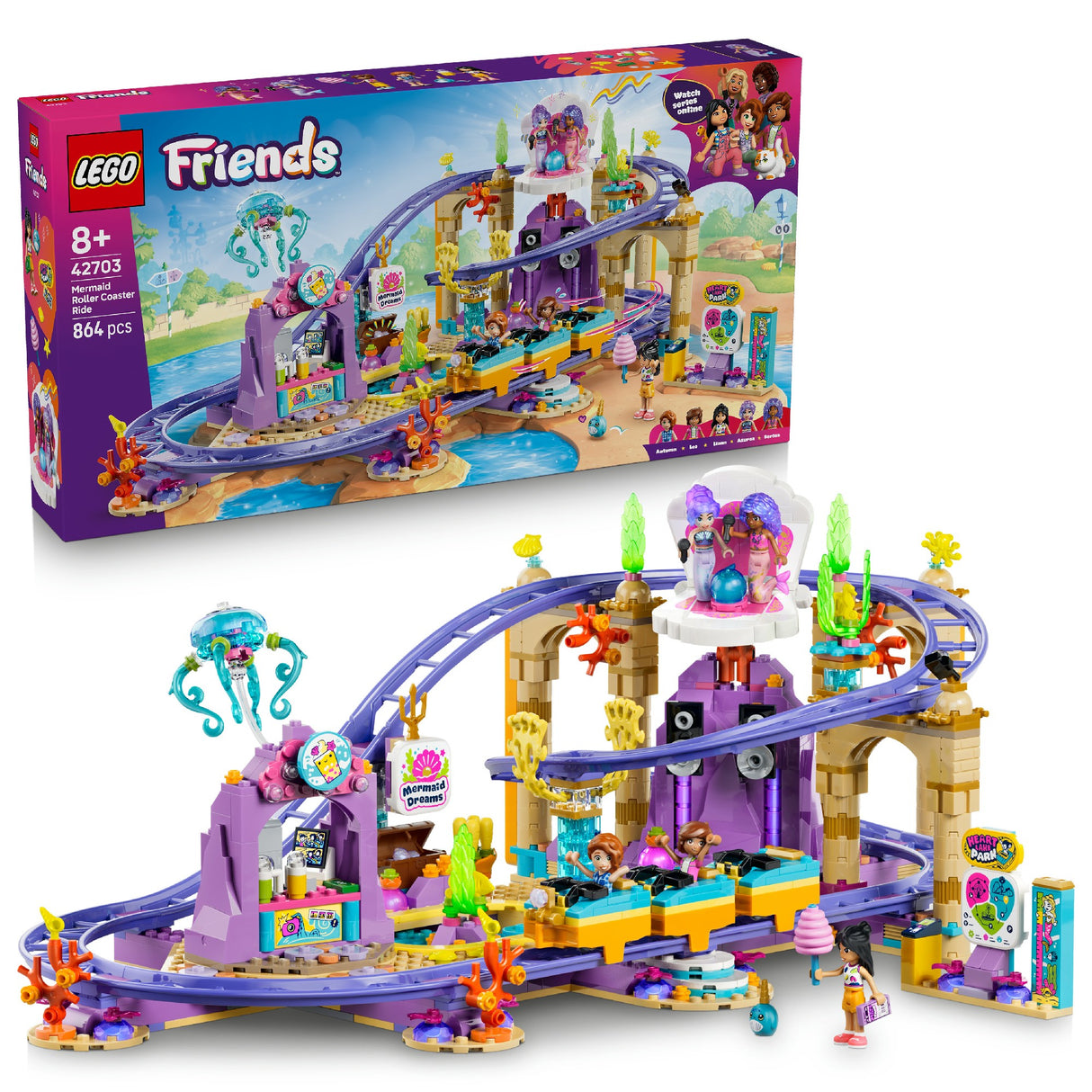 LEGO 42703 LEGO FRIENDS MERMAID ROLLER COASTER RIDE AGE: 8+