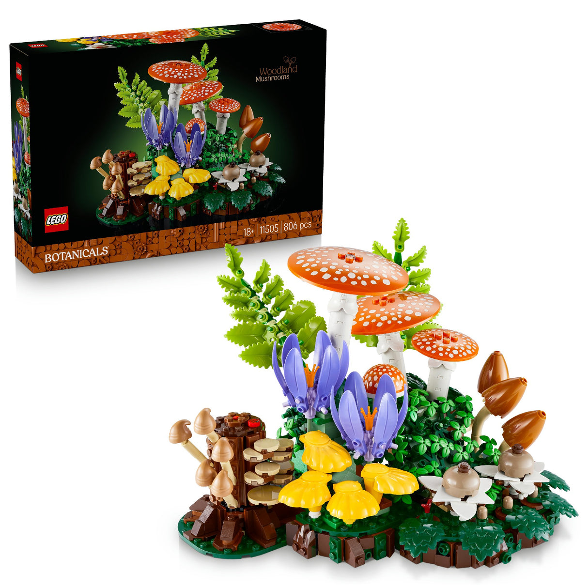 LEGO 11505 BOTANICALS WOODLAND MUSHROOMS AGE: 18+