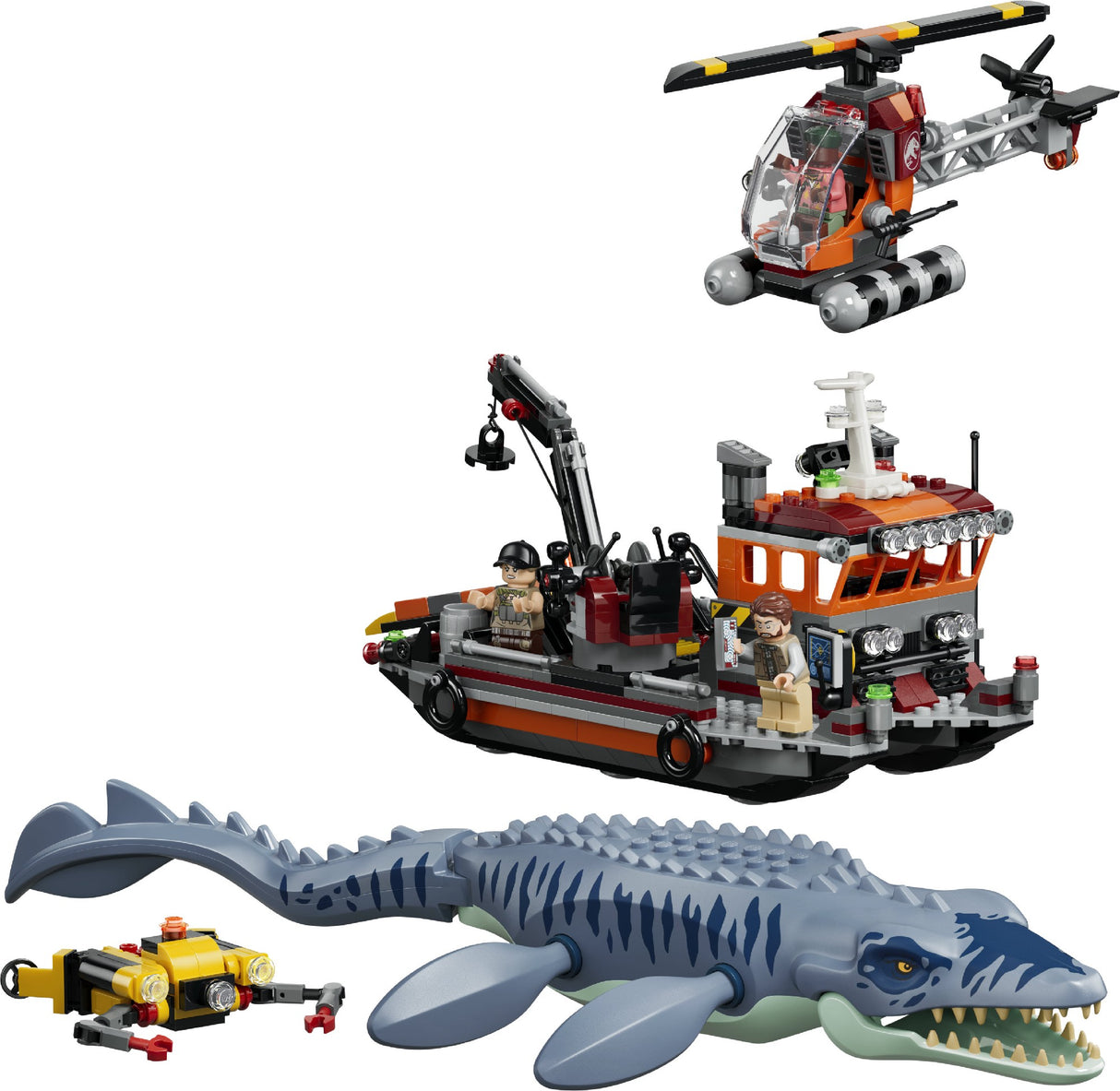 LEGO 77983 JURASSIC WORLD MOSASAURUS DINOSAUR BOAT ATTACK AGE: 7+