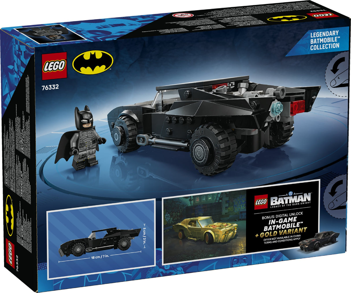 LEGO SUPER HEROES DC THE BATMAN BATMOBILE 76332 AGE: 9+
