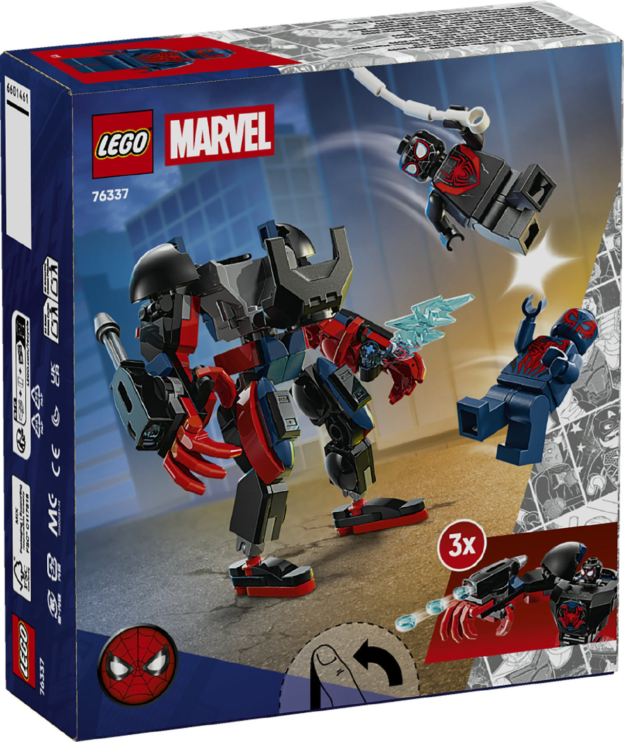 LEGO SUPER HEROES MARVEL MILES MORALES MECH VS. SPIDER-MAN 2099 76337 AGE: 6+