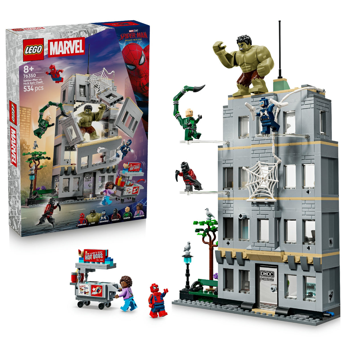 LEGO 76350 SUPER HEROES SPIDER-MAN VS HULK EPIC CLASH AGE: 8+