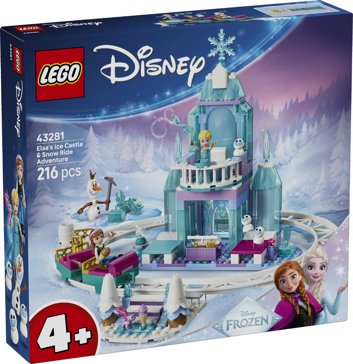 LEGO DISNEY PRINCESS ELSA'S ICE CASTLE & SNOW RIDE ADVENTURE 43281 AGE: 4+