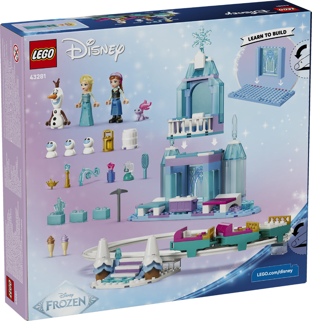 LEGO DISNEY PRINCESS ELSA'S ICE CASTLE & SNOW RIDE ADVENTURE 43281 AGE: 4+