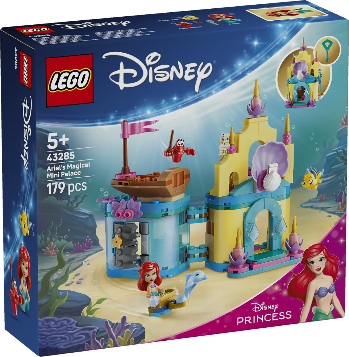 LEGO DISNEY PRINCESS ARIEL'S MAGICAL MINI PALACE 43285 AGE: 5+