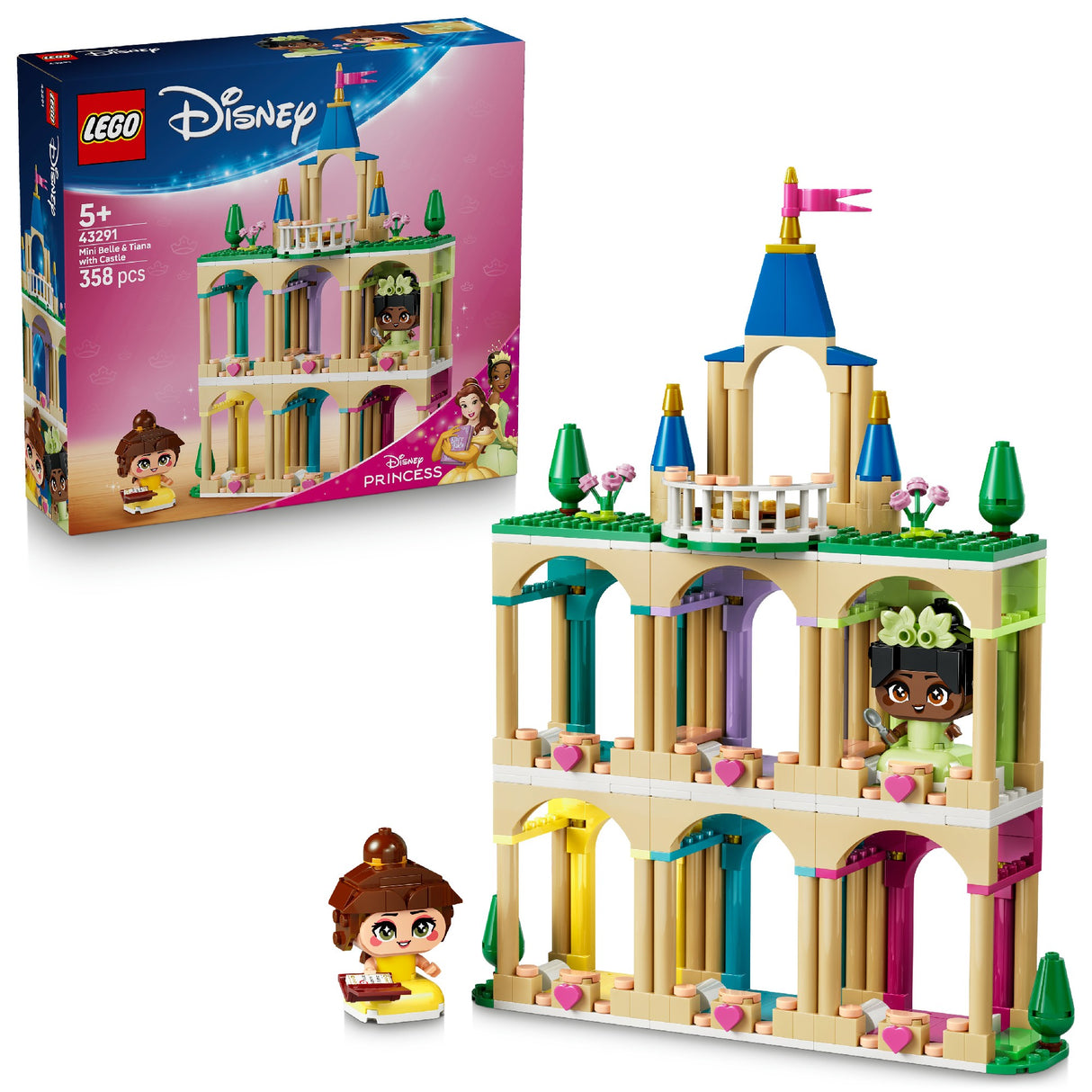 LEGO DISNEY PRINCESS MINI BELLE & TIANA WITH CASTLE 43291 AGE: 5+
